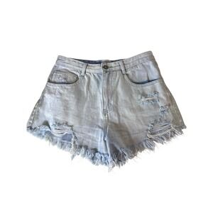 TWELVE‎ by Antwelfth Distressed Frayed Hem Denim Shorts Women Size Medium